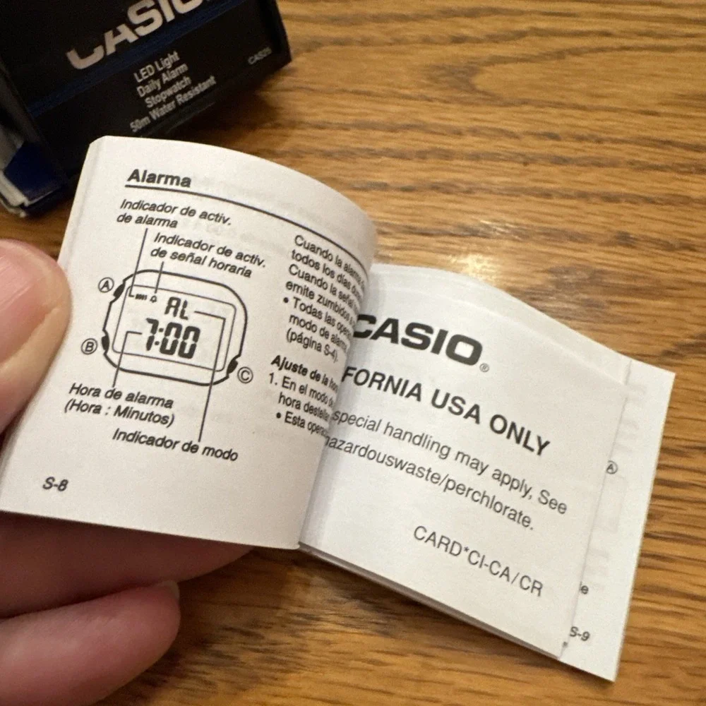 NIB Men's Casio 3224 Digital Sport Fitness Watch Dark Blue  50m Water Resist NEW